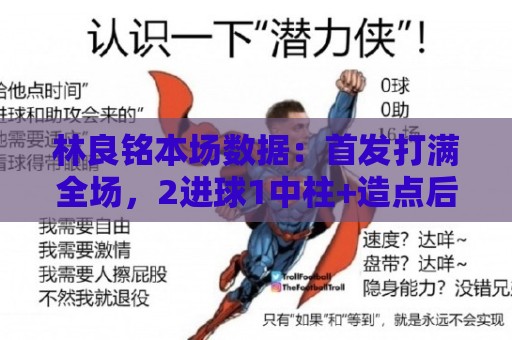 林良铭本场数据:首发打满全场,2进球1中柱+造点后亲自主罚被扑 林良铭本场数据:首发打满全场,2进球1中柱+造点后亲自主罚被扑