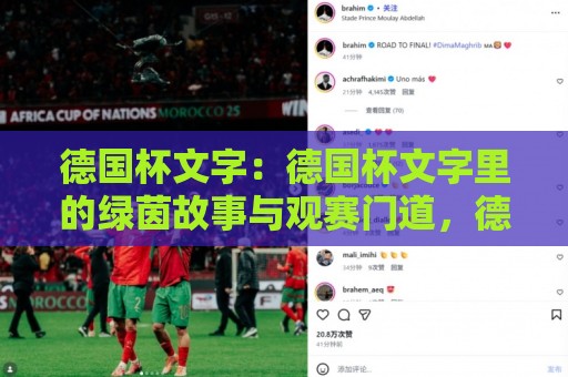 德国杯文字：德国杯文字里的绿茵故事与观赛门道，德国杯文字如何让一场比赛被记住？🍢最大权威网页体育网流畅代理1080P官网无插件低调看